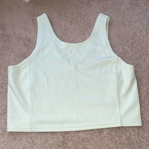 NWT lululemon Ribbed Softstreme Cropped Tank in Kohlrabi Green
